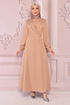 Nacré Robe de soirée Beige FIN5512 - Thumbnail