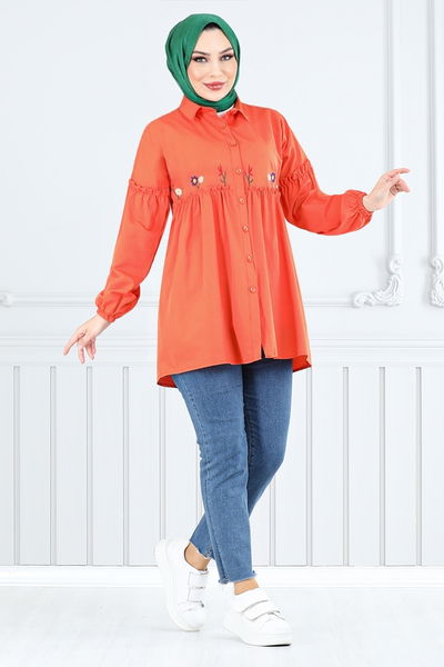 MRV A.S.N. - Nakış Detay Tunik 4060ASN936-M Oranj