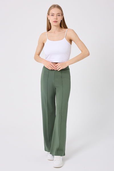 D.R.N. - Nervür Detay Palazzo Eşofman 212DRN1147-MS Haki - 387452