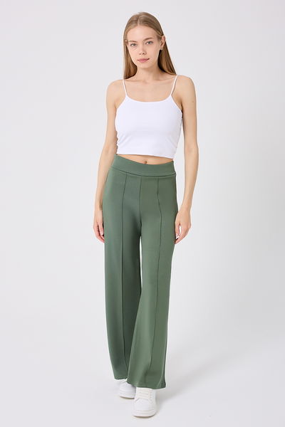 D.R.N. - Nervür Detay Palazzo Eşofman 212DRN1147-MS Haki - 387453