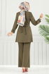 Nervür Detaylı Dabıl Takım 2700SL432-MS Haki - Thumbnail