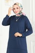 Nervür Detaylı Tesettür Tunik 2673AYD574-MS Laci - Thumbnail