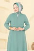 Önden Fermuarlı Tesettür Takım 379DVL817-MS Açık Mint - Thumbnail
