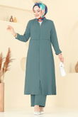 D.V.L. - Önden Fermuarlı Tesettür Takım 379DVL817-MS Mint