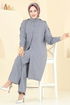 Önü Çıtçıtlı Sofia Takım 442DVL817-MS Gri - Thumbnail