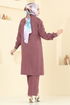 Önü Çıtçıtlı Sofia Takım 442DVL817-MS Koyu Gül Kurusu - Thumbnail