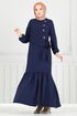 Önü Taşlı Tesettür Elbise 2680SL432-MS Laci - Thumbnail