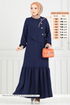Önü Taşlı Tesettür Elbise 2680SL432-MS Laci - Thumbnail