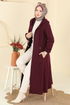 Overcoat 24084UKBK1160-MS Burgundy - Thumbnail