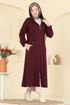 Overcoat 24084UKBK1160-MS Burgundy - Thumbnail