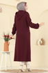 Overcoat 24084UKBK1160-MS Burgundy - Thumbnail