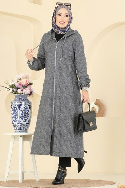 U.K.B.K. - Overcoat 24084UKBK1160-MS Gray