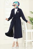 B.M.R. - Overcoat 3002BM387-MS Navy Blue