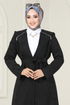 Overcoat 4398AL357-MS Black - Thumbnail