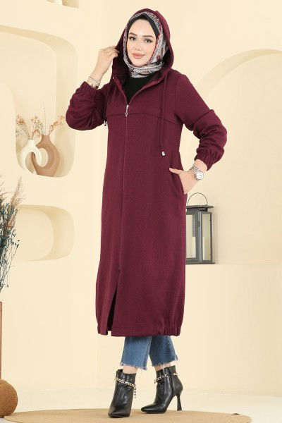 D.V.L. - Overcoat 462DVL817-MS Burgundy