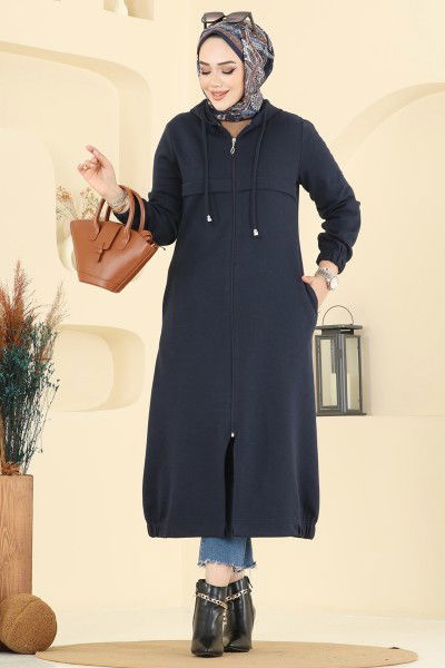 D.V.L. - Overcoat 462DVL817-MS Navy Blue