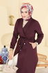 Overcoat 5721EDF311-MS Burgundy - Thumbnail