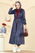 Overcoat 8148AB368-MS Navy Blue - Thumbnail