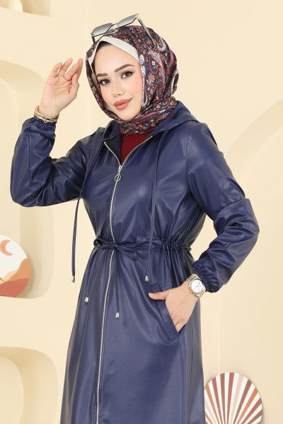 A.B. - Overcoat 8148AB368-MS Navy Blue