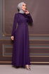 Paillette Détail Robe Violet ASM2516 - Thumbnail