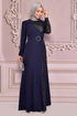 Pailletten Abendkleid Indigo ASM2524 - Thumbnail