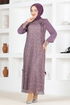 Pailletten Abendkleid Lila ASM12020 - Thumbnail