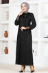 Pailletten Abendkleid Schwarz ASM12020 - Thumbnail