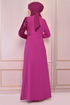 Pailletten Details Abendkleid Fuchsia ASM2516 - Thumbnail