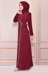 Pailletten Kleid Bordeaux ASM2567 - Thumbnail
