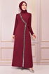 Pailletten Kleid Bordeaux ASM2567 - Thumbnail