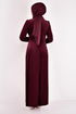 Pailletten Samt Abendkleid Bordeaux ASM2627 - Thumbnail