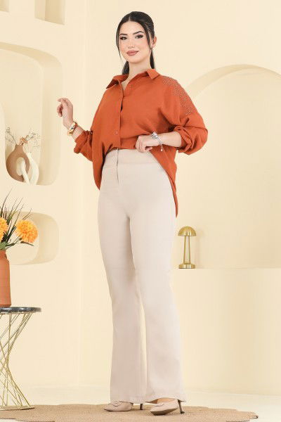 A.B. - بنطلون بيج 8210AB368-MS