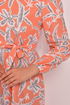 Patterned Dress Salmon EFL12202 - Thumbnail