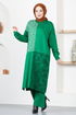 Patterned Knitwear Combine MSL1614 Green - Thumbnail