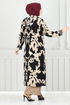 Patterned Triple Viscose Team 0332BGS895 Dark Vision & Black - Thumbnail