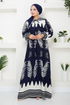 Patterned Viscose Dress 2353BGS895-M Laci&Ecru - Thumbnail