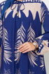 Patterned Viscose Dress 2353BGS895-M Saks - Thumbnail