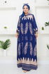 Patterned Viscose Dress 2353BGS895-M Saks - Thumbnail