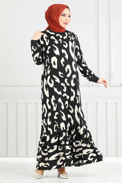 MRV O.Z.R. - Patterned Viscose Dress 820OZR1047-M The Stone - 352079