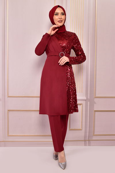 ASM - Payet Detay Kombin Bordo ASM2542