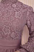 Pearl Detail Evening dress Rose Kurusu ASM2483 - Thumbnail