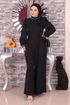 Pearl Detailed Jumpsuit Dress Black MIH19152 - Thumbnail