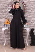 Pearl Detailed Jumpsuit Dress Black MIH19152 - Thumbnail