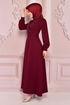 Pearly Evening dress Burgundy END5512 - Thumbnail