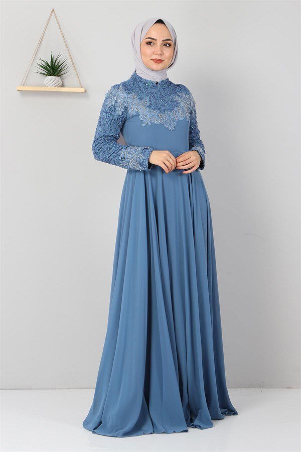 Baby blue shop hijab dress