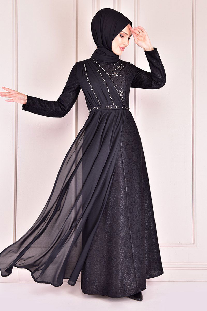 Robe noir perle new arrivals