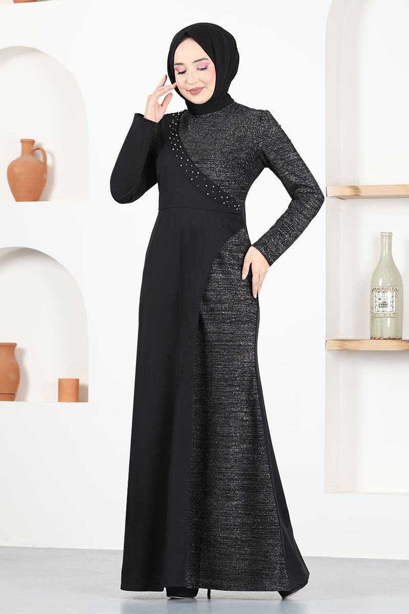 Robe noir hijab sale