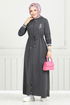 Pierre Détail Hijab Ferace 1977FON1064-M Anthracite - Thumbnail
