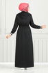 Pierre Détail Hijab Ferace 1977FON1064-M Noir - Thumbnail