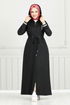 Pierre Détail Hijab Ferace 1977FON1064-M Noir - Thumbnail